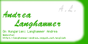 andrea langhammer business card